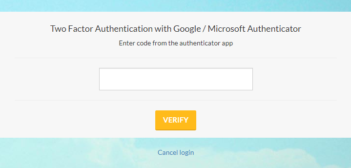 Optional Two Factor Authentication